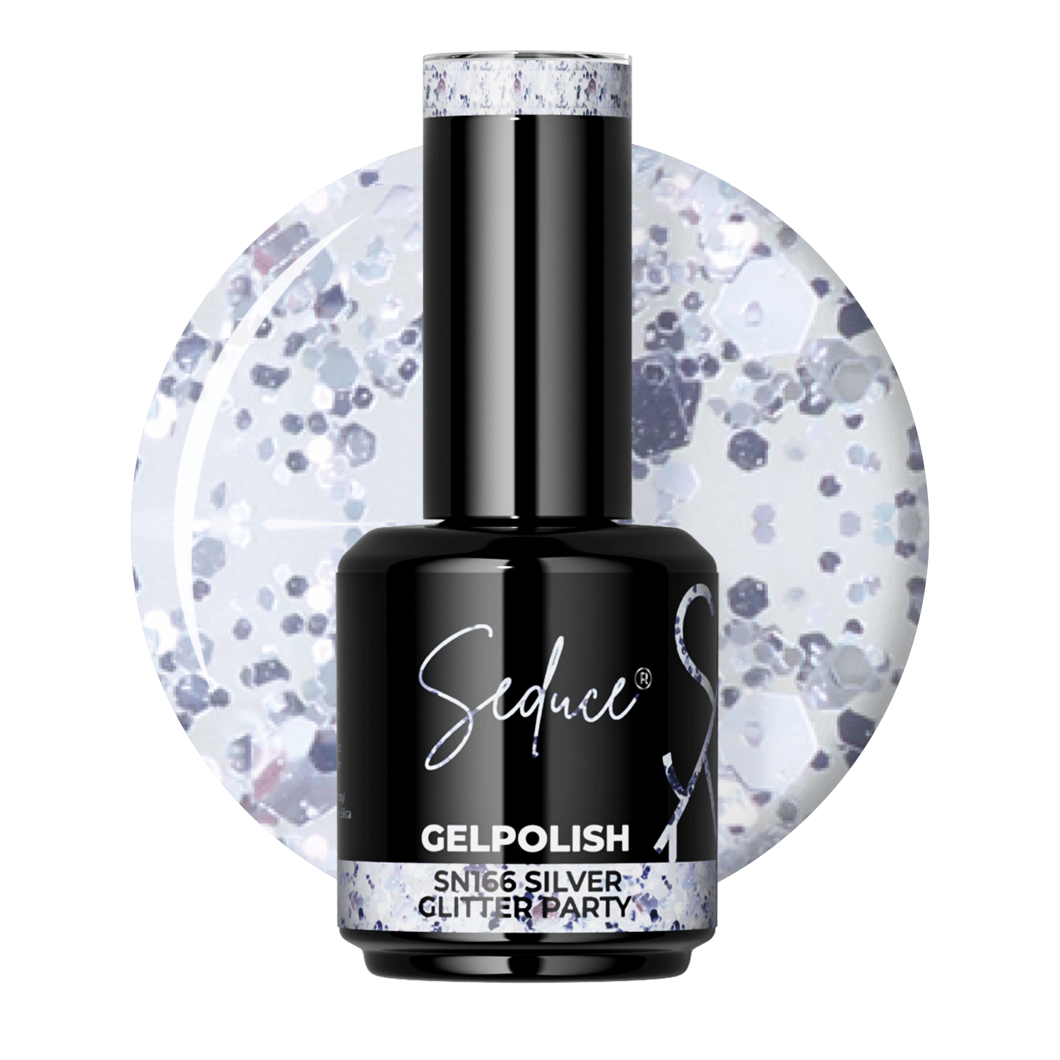 Seduce® Gelpolish | SN166 | Silver Glitter Party