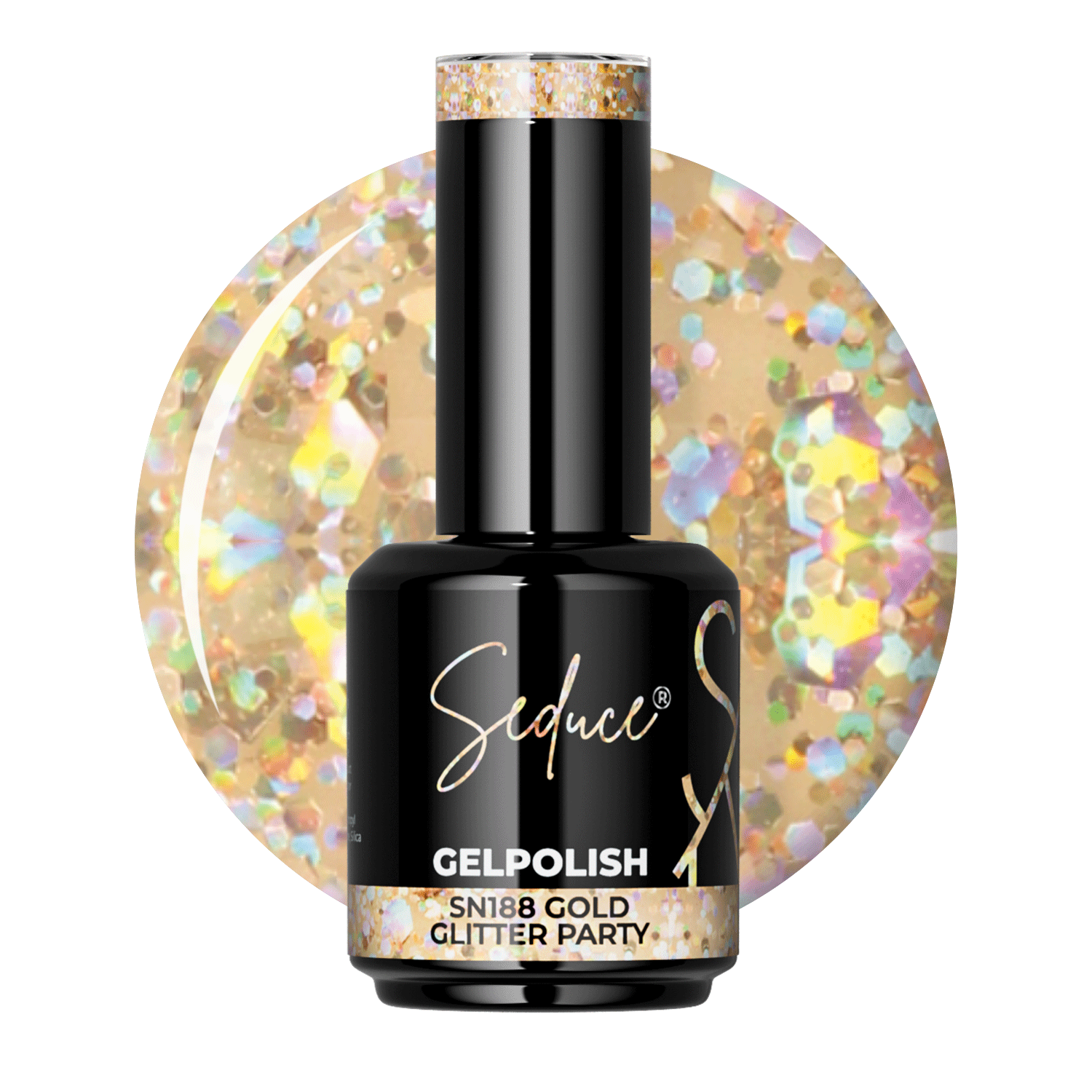 Seduce® Gelpolish | SN188 | Gold Glitter Party