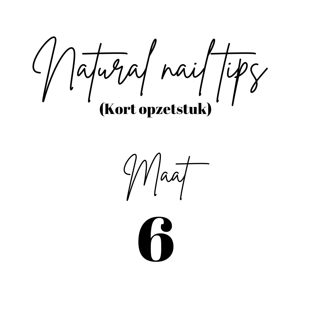 Natural Nail Tips | kort opzetstuk | Navulling | Maat 6 | 50st