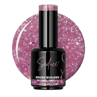 Seduce® Brush builder BIAB rising gleam met roze glitters