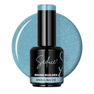 Seduce® Brush builder BIAB sparkling ice in blauw met glitters