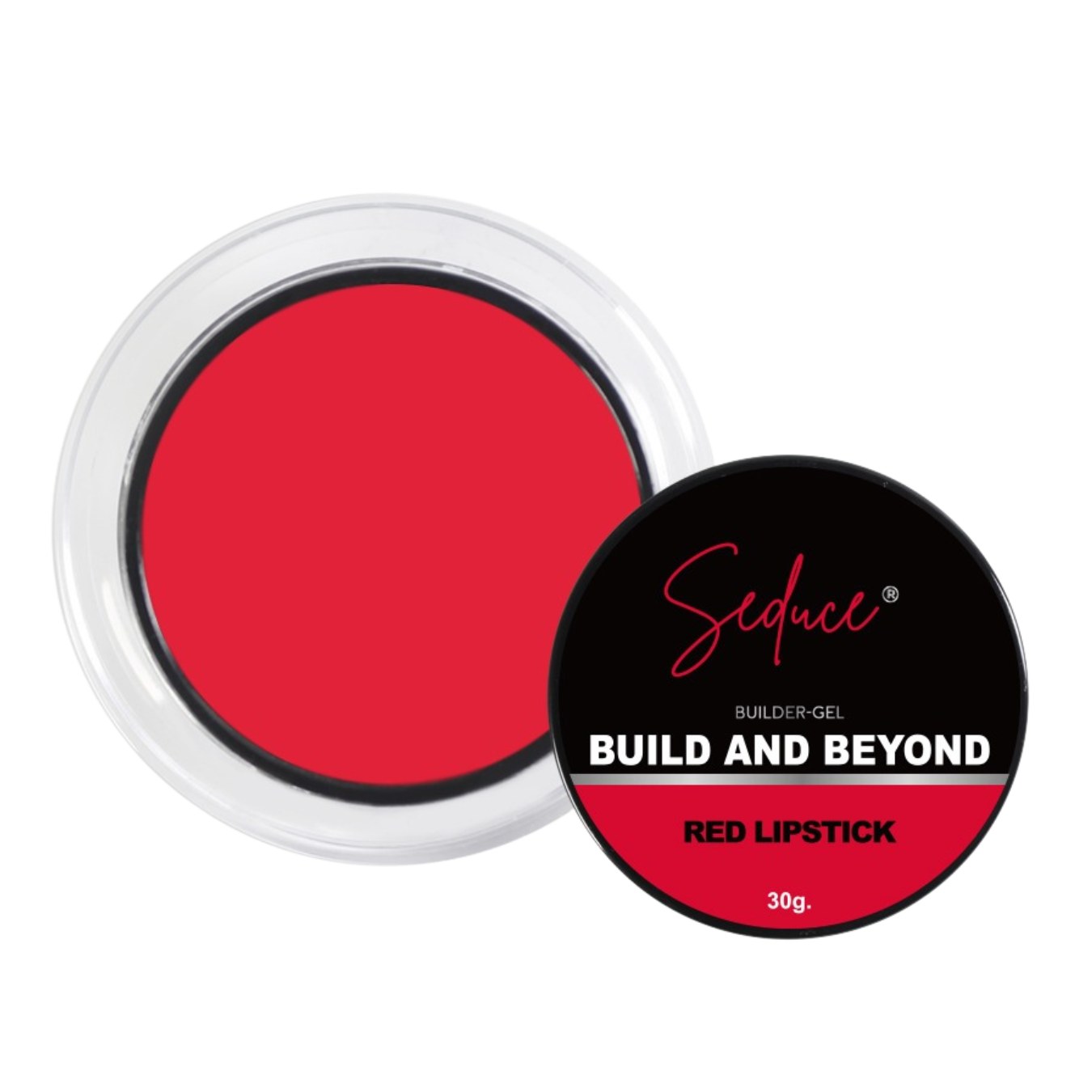Seduce® Build and Beyond hard-gel red lipstick in de kleur rood