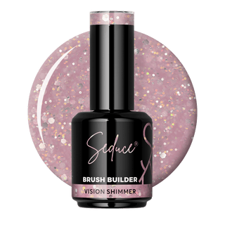 Seduce® Brush builder BIAB vision shimmer roze met glitters