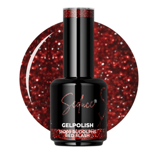 Seduce® gelpolish sn209 rudolphs red flash met glitters