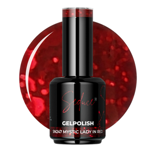 Seduce® Gelpolish rode kleur met glitters SN247
