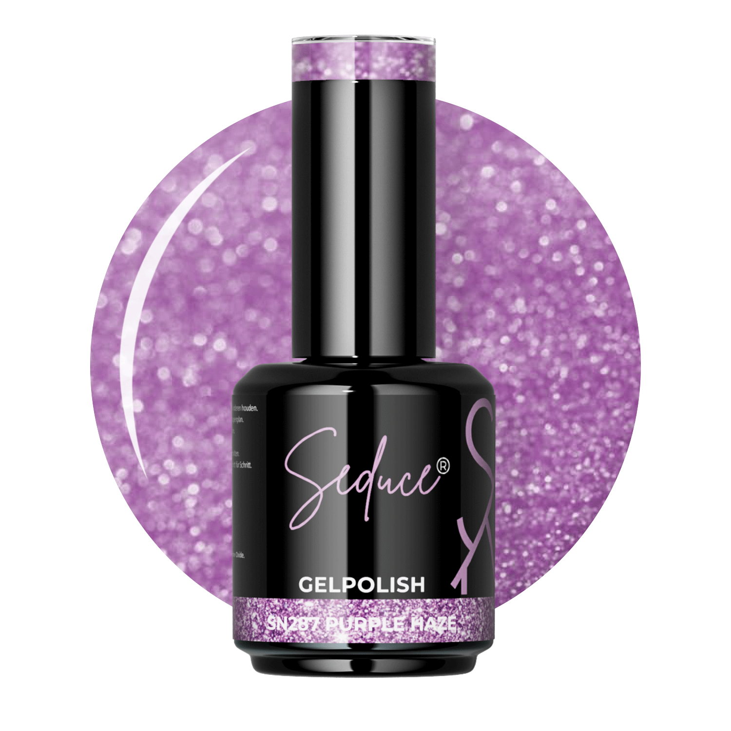 Paarse holografische gelpolish colordrop van Seduce® Purple Haze SN287 met kleurveranderende glitters