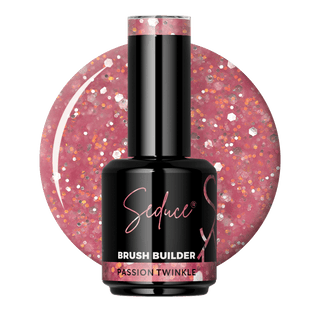 Seduce® Brush builder BIAB passion twinkle roze met glitters