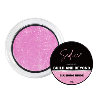 Seduce® Build and Beyond hard-gel blushing bride met glitters in het roze