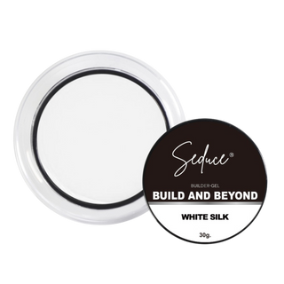 Seduce® Build and Beyond hard-gel white silk in de kleur wit
