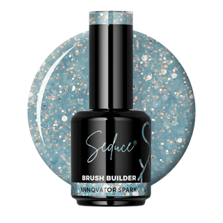 Seduce® Brush builder BIAB innovator spark blauw met glitters
