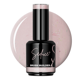 Seduce® Brush builder BIAB lichtroze/nude kleur met flakes/glitters