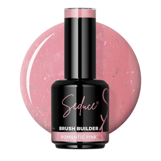 Seduce® Brush builder BIAB nude/roze kleur en flakes/glitters