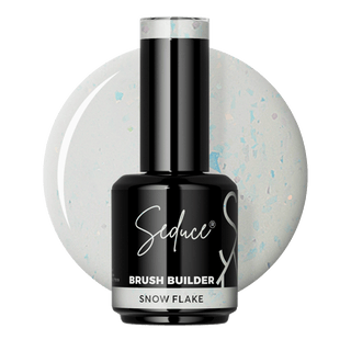 Seduce® Brush builder BIAB wit met flakes