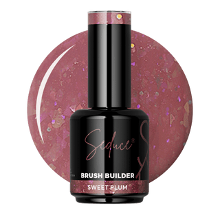 Seduce® Brush builder BIAB donkere nude met flakes/glitters