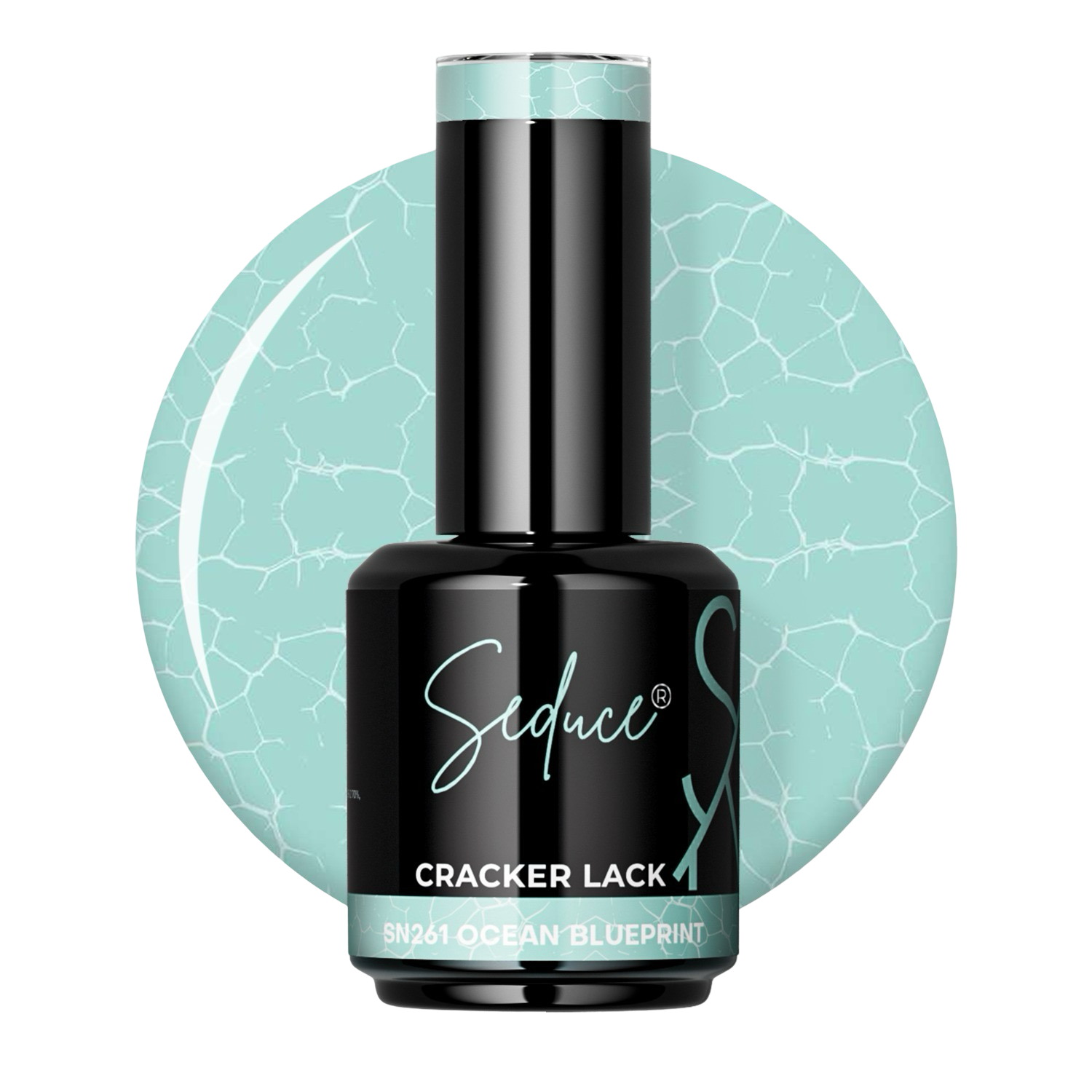 Seduce® Nail crack polish lack in de kleur blauw SN261 Ocean blueprint