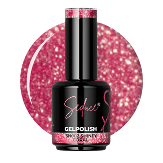 Seduce® koraal kleurige gelpolish met glitter