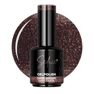 Seduce® donkerbruine gelpolish met glitters