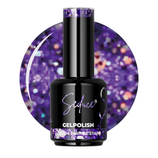 Seduce® gelpolish donkerpaarse glitter