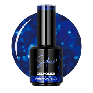 Seduce® gelpolish donkerblauwe kleur met grove glitters