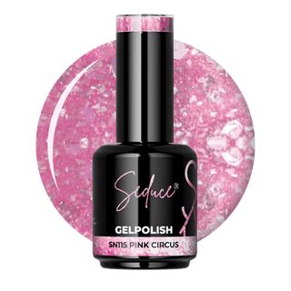 Seduce® gelpolish lichtroze kleur met glitters