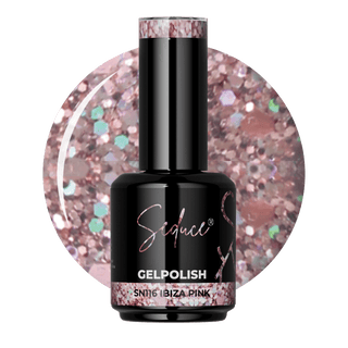 Seduce® gelpolish roze transparante glitter kleur