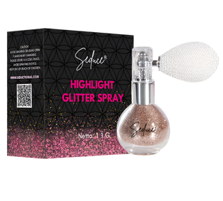 Seduce® highlight glitter spray in de kleur champagne voor een glitter uitloop, full glitter of inlay