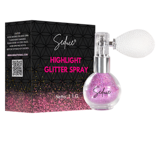 Seduce® highlight glitter spray in de kleur holographic light purple voor een glitter uitloopt, full glitter of een inlay