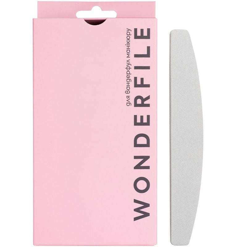 Wonderfile plakbuffers halfmoon 162x24 mm in 180 tot 500 grit, 14 stuks per verpakking voor professioneel salongebruik