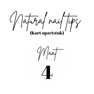 Natural Nail Tips | kort opzetstuk | Navulling | Maat 4 | 50st