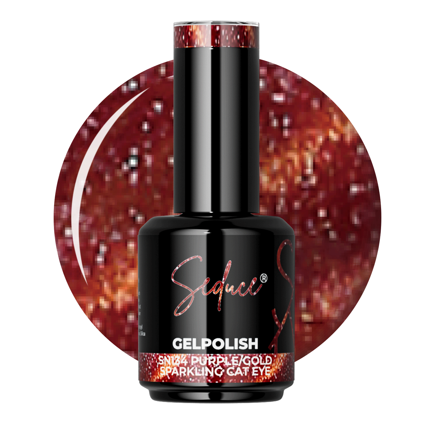 SN134 Purple/Gold Sparkling Cat Eye | HEMA Free