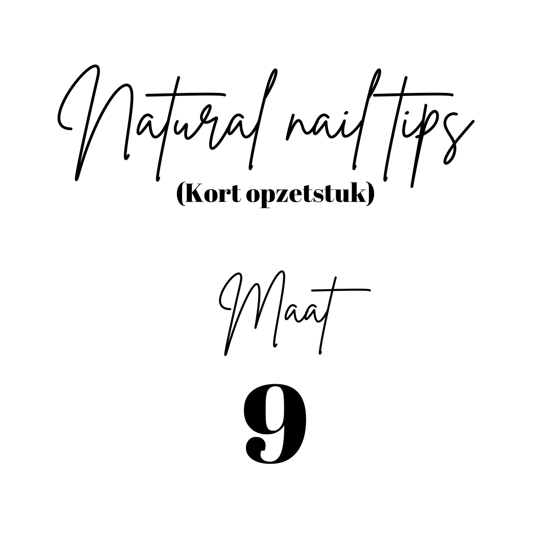 Natural Nail Tips | kort opzetstuk | Navulling | Maat 9 | 50st