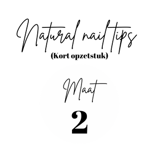 Natural Nail Tips | kort opzetstuk | Navulling | Maat 2 | 50st