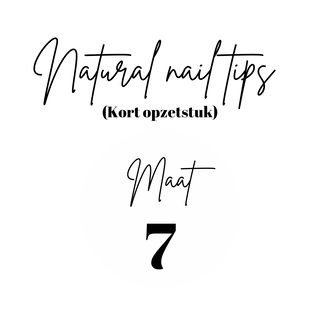 Natural Nail Tips | kort opzetstuk | Navulling | Maat 7 | 50st