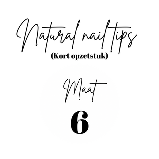 Natural Nail Tips | kort opzetstuk | Navulling | Maat 6 | 50st