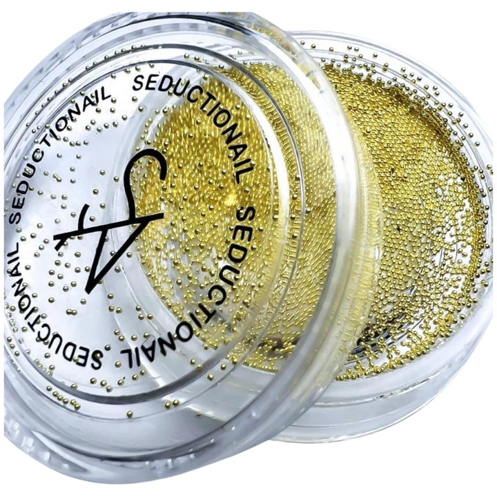 Caviar beads goud