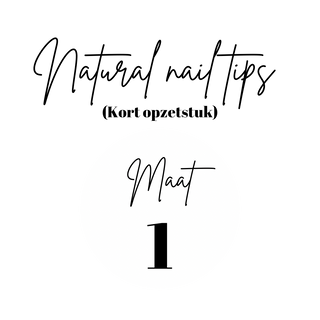 Natural Nail Tips | kort opzetstuk | Navulling | Maat 1 | 50