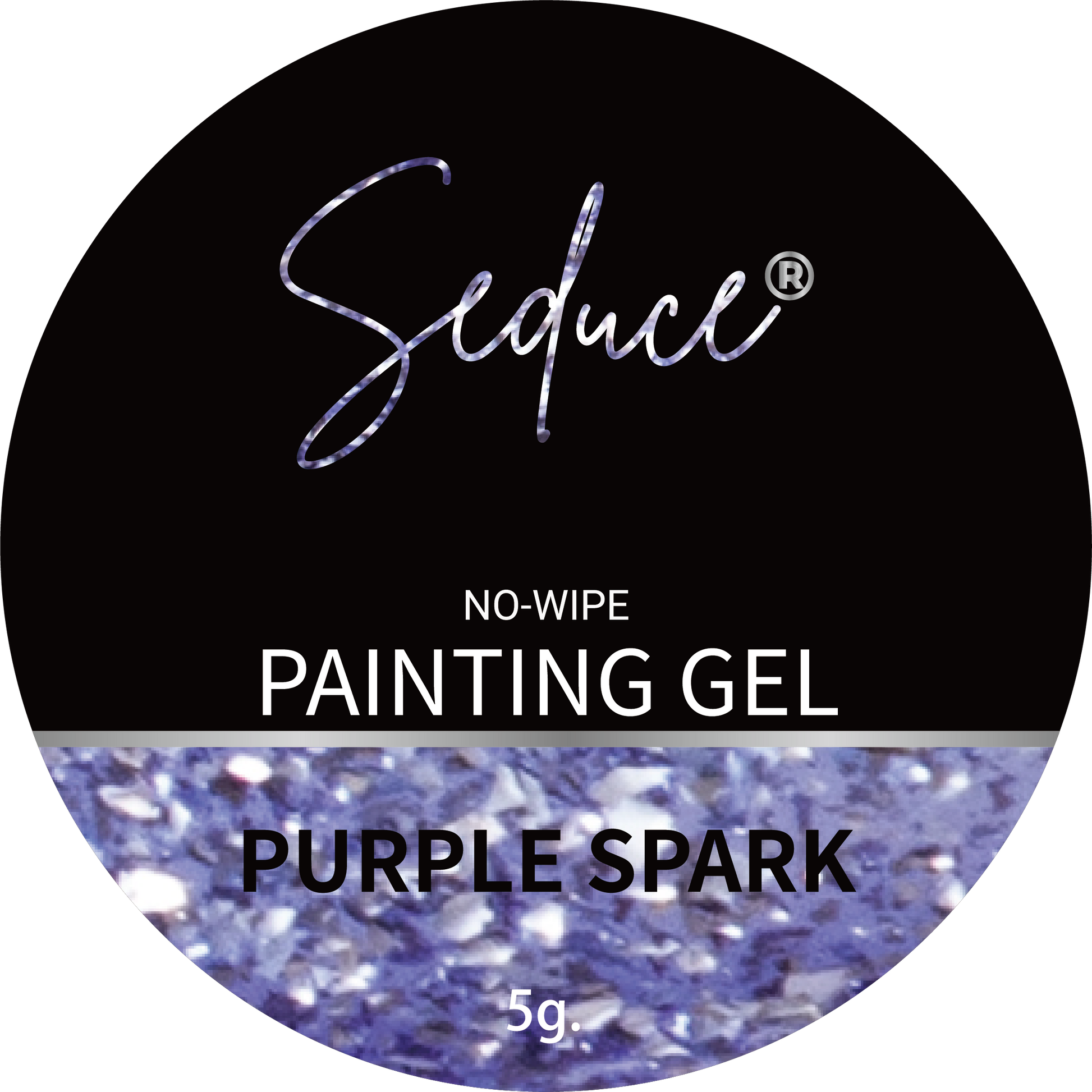 Seduce® No wipe painting gel in de kleur Purple Spark
