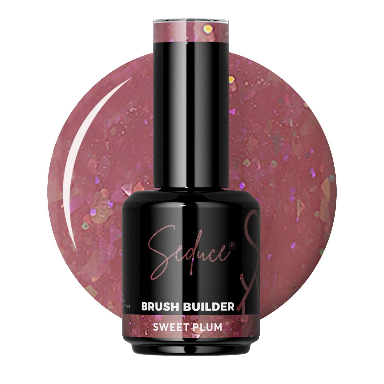 Seduce® Brush builder BIAB donkere nude met flakes/glitters