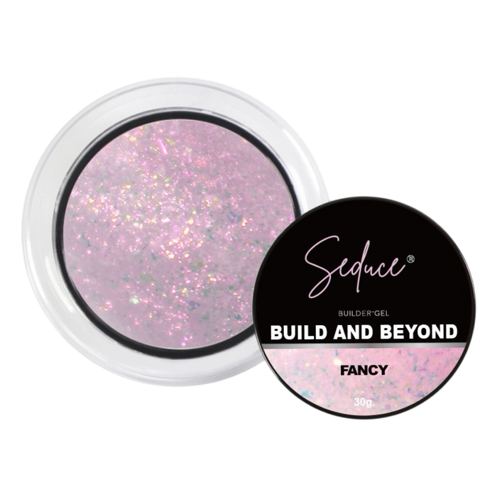 Seduce® roze hardgel met een glitter voor de versteviging en verlenging van de nagels