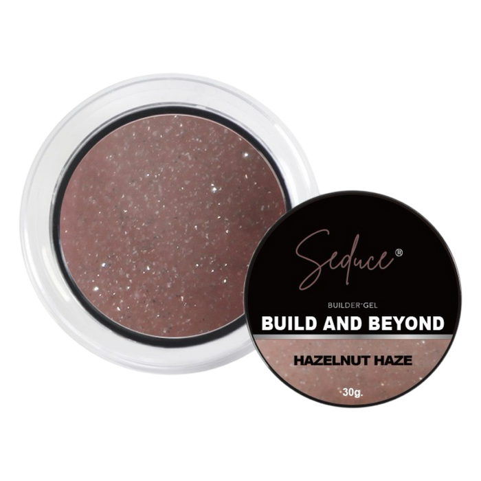Seduce® bruine hardgel met een flashglitter voor verlenging en versteviging van de nagels