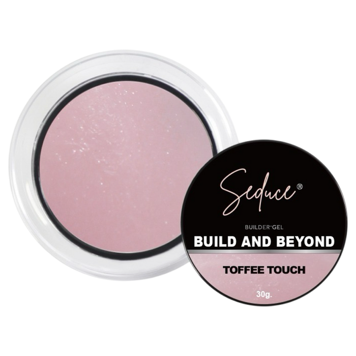 Seduce® hele natuurlijk hardgel met een fijne glitter voor verlenging en versteviging van de nagels
