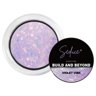 Seduce® lila hardgel met flakes, voor verlenging en versteviging van de nagels