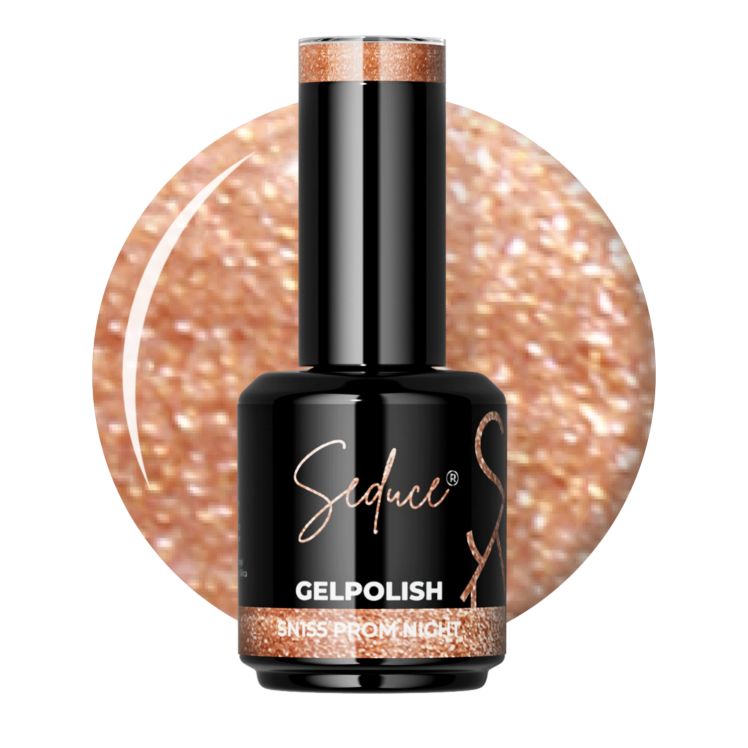 Seduce® gelpolish mokka/bruine metallic kleur met een glittertje