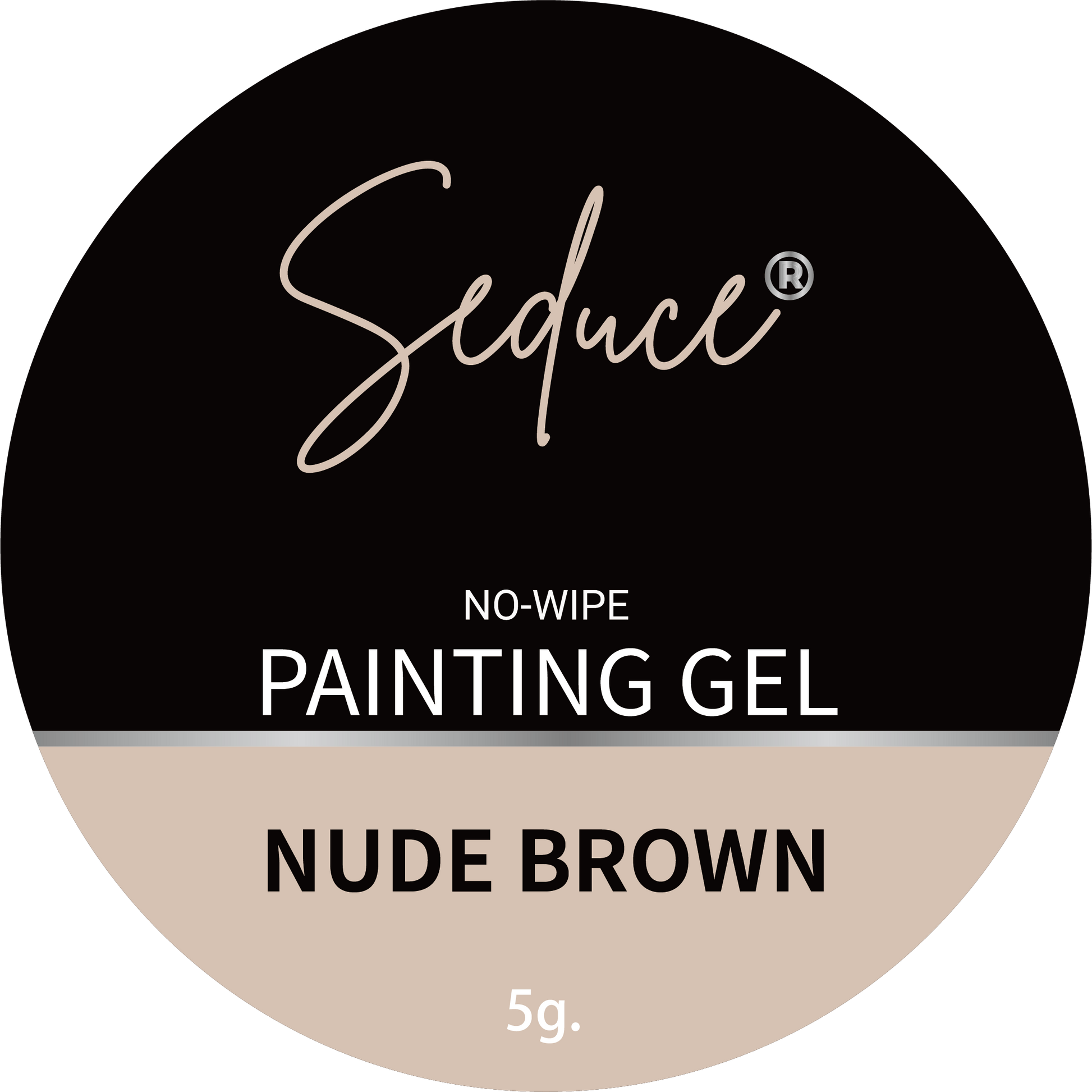 Seduce® No wipe painting gel in de kleur Nude brown