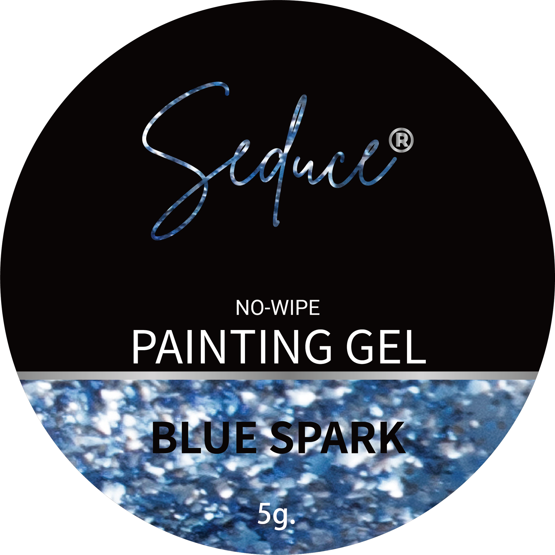 Seduce® No wipe painting gel in de kleur Blue spark