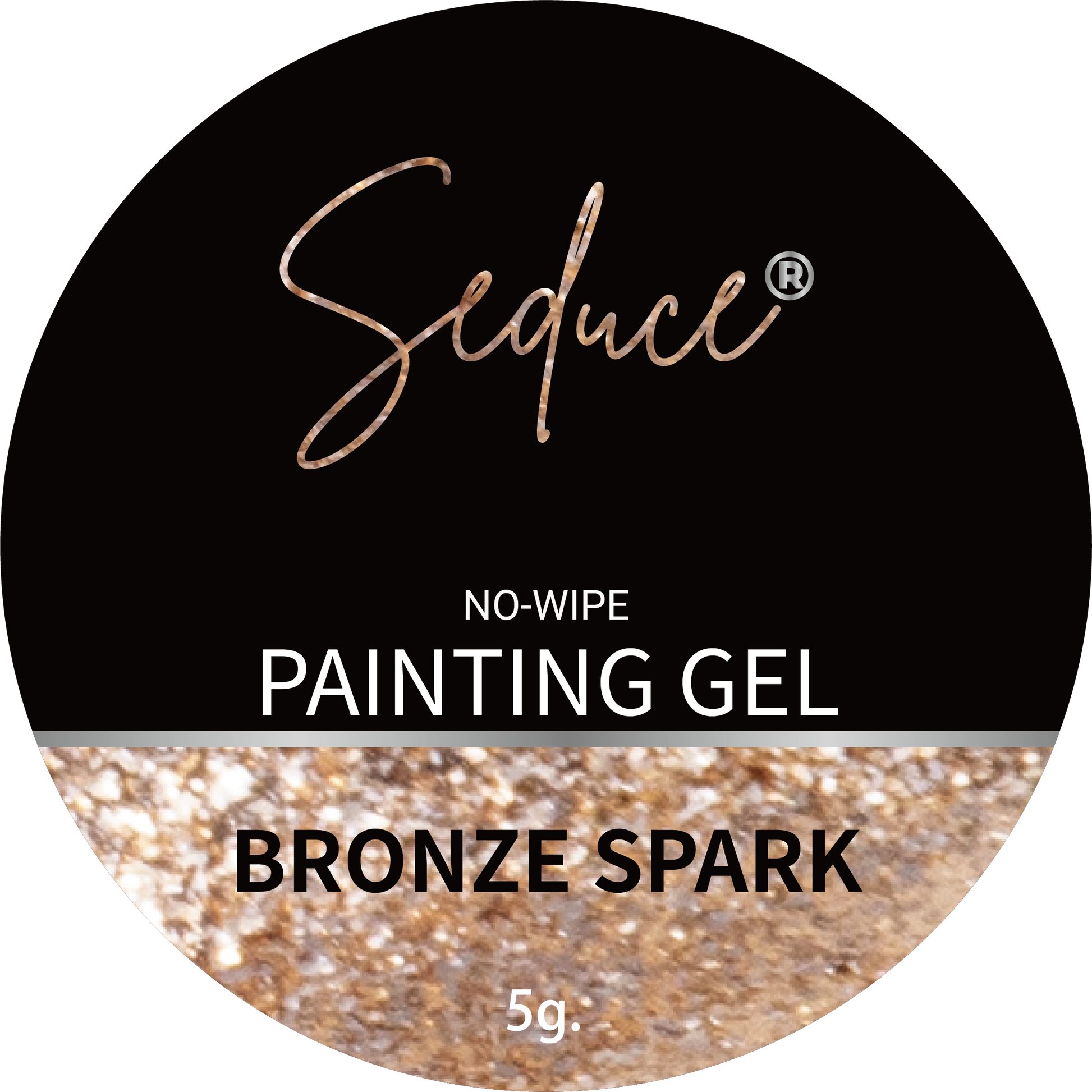 Seduce® No wipe painting gel in de kleur Bronze spark