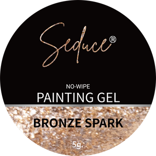 Seduce® No wipe painting gel in de kleur Bronze spark
