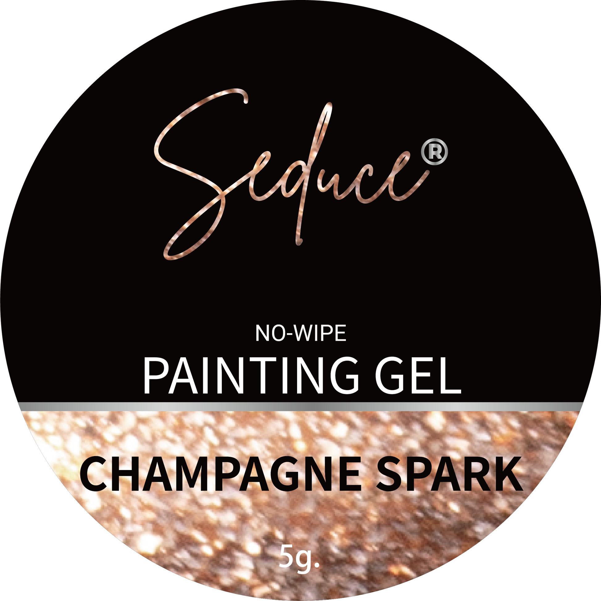 Seduce® No wipe painting gel in de kleur Champagne spark