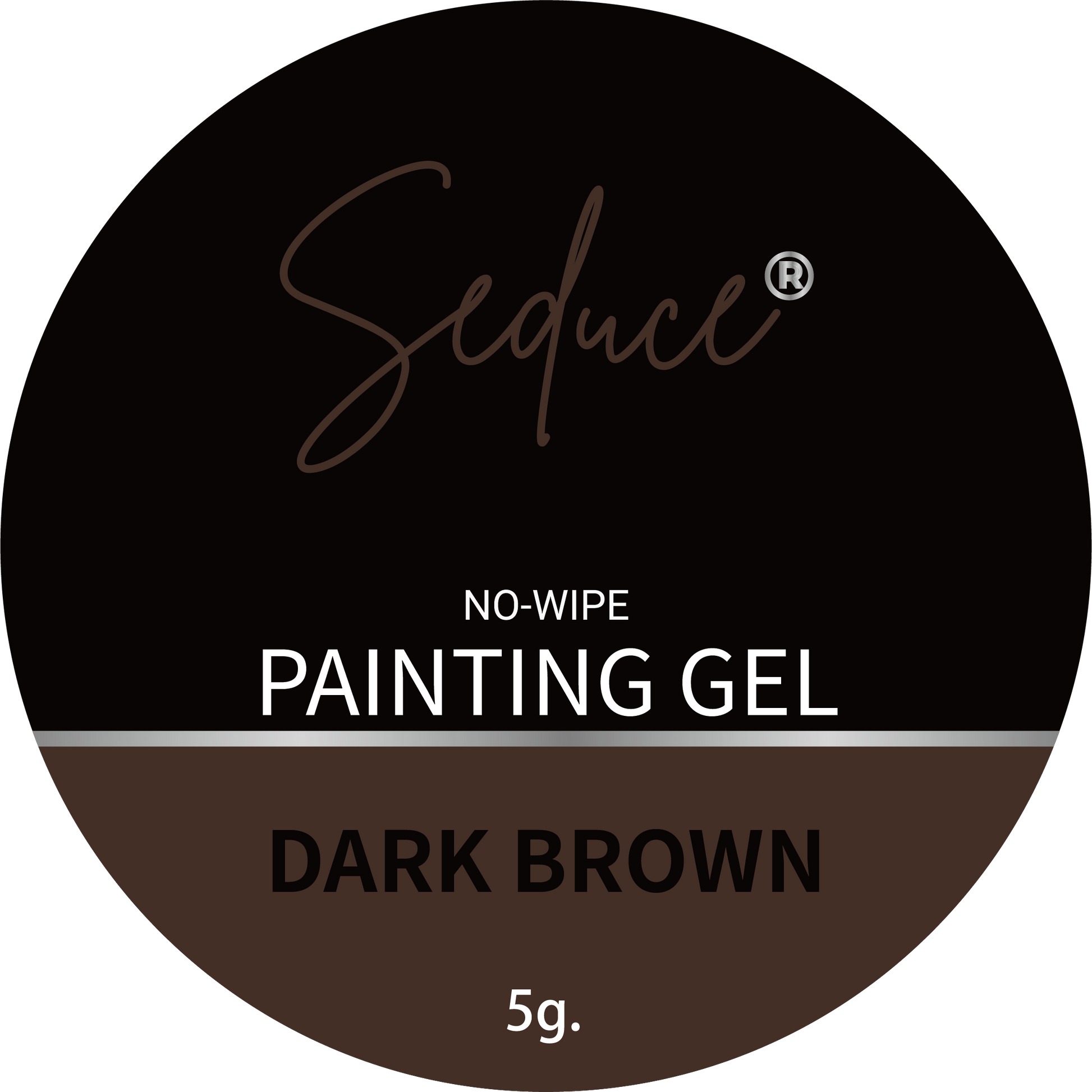 Seduce® No wipe painting gel in de kleur Dark brown