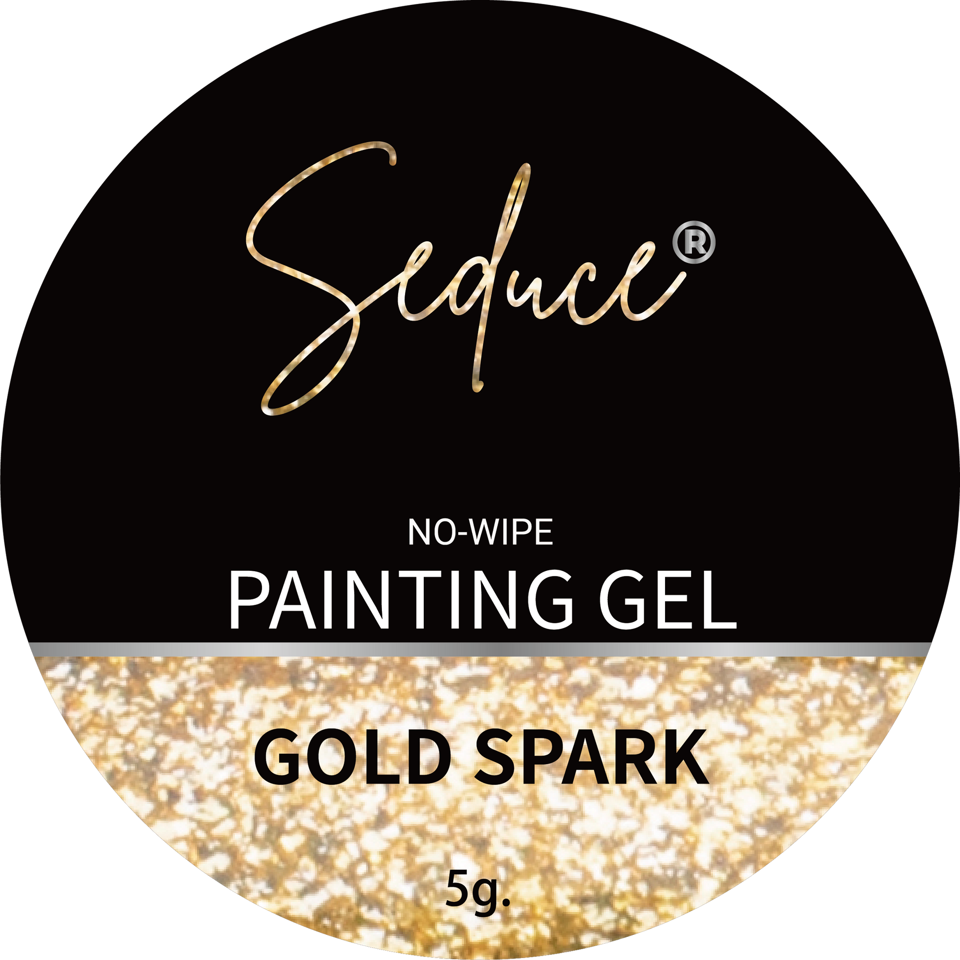 Seduce® No wipe painting gel in de kleur Gold spark
